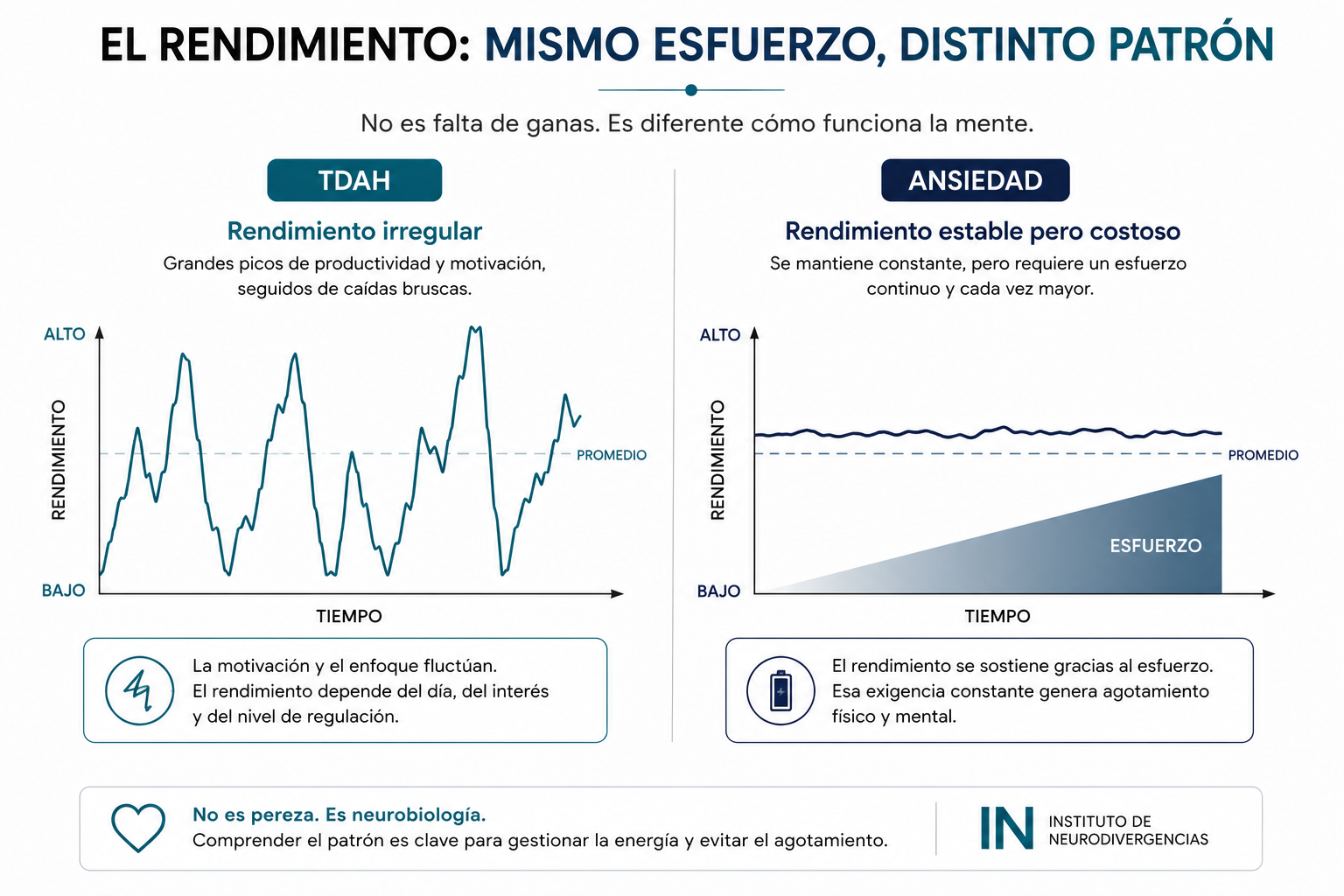 El rendimiento en el TDAH